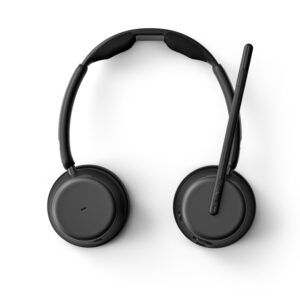 EPOS IMPACT 1061T ANC, Double-sided Bluetooth headset Hybrid Adaptive Active Noise Cancellation (ANC), incl. Contactless charging station, MS Teams kom