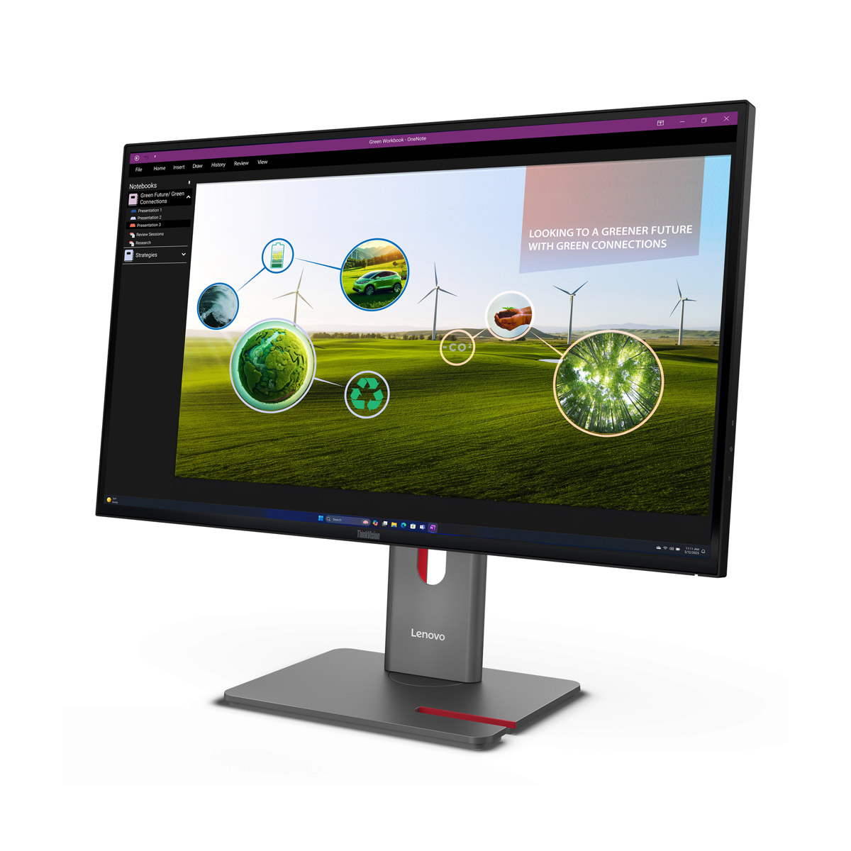 Lenovo ThinkVision P27Q-40 27" QHD IPS, 120HZ, 6ms, HDMI, DisplayPort, USB-C (PD 15W)
