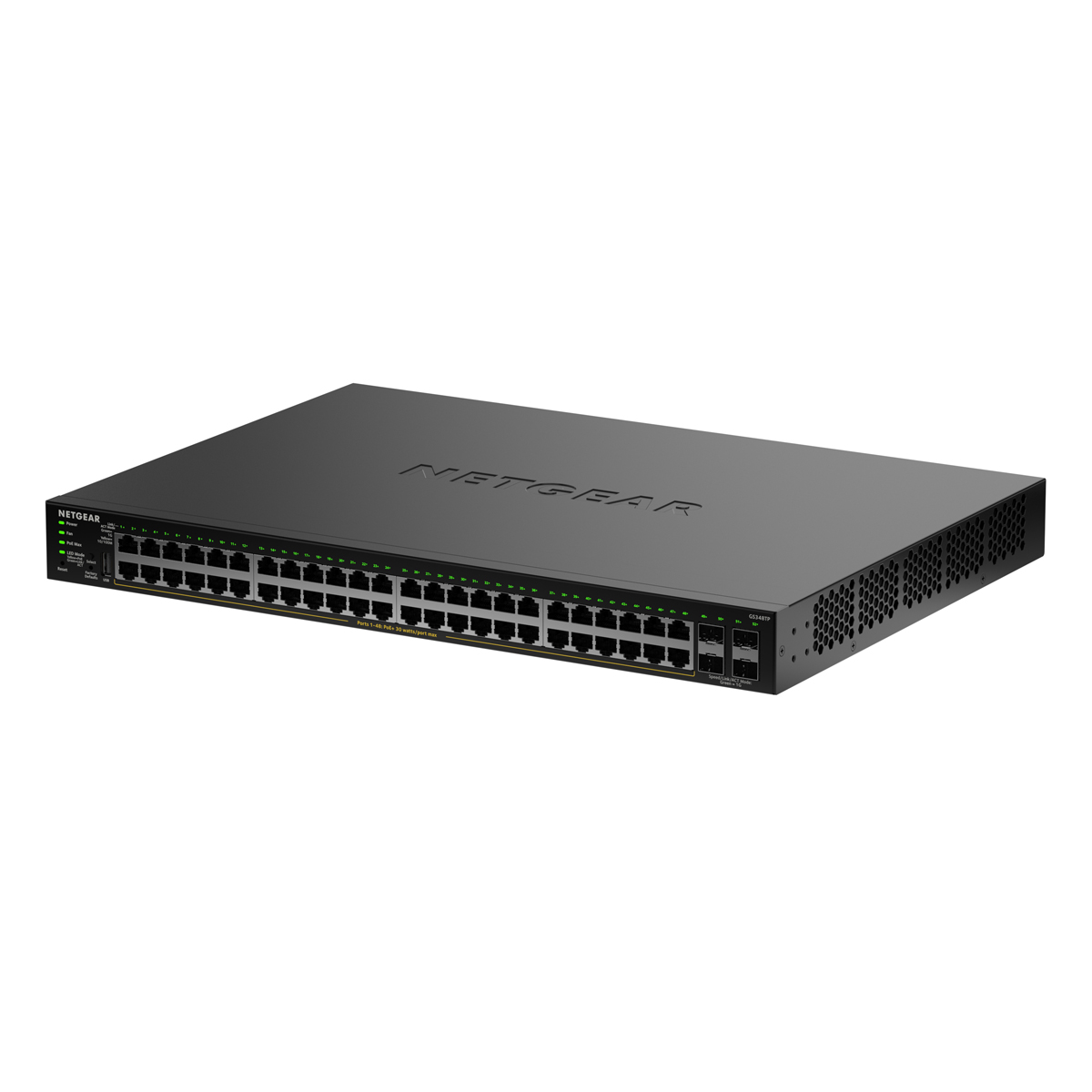 NETGEAR GS348TPv2 Smart Managed Switch 48x Gigabit Ethernet (PoE+, max. 380W), 4x 1 Gbit/s SFP