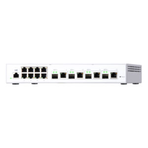 QNAP QSW-M408-4C Smart Managed Switch [4x 10GbE SFP+/RJ45 Combo, 8x 1GbE (RJ45), Layer 2, Network Management]