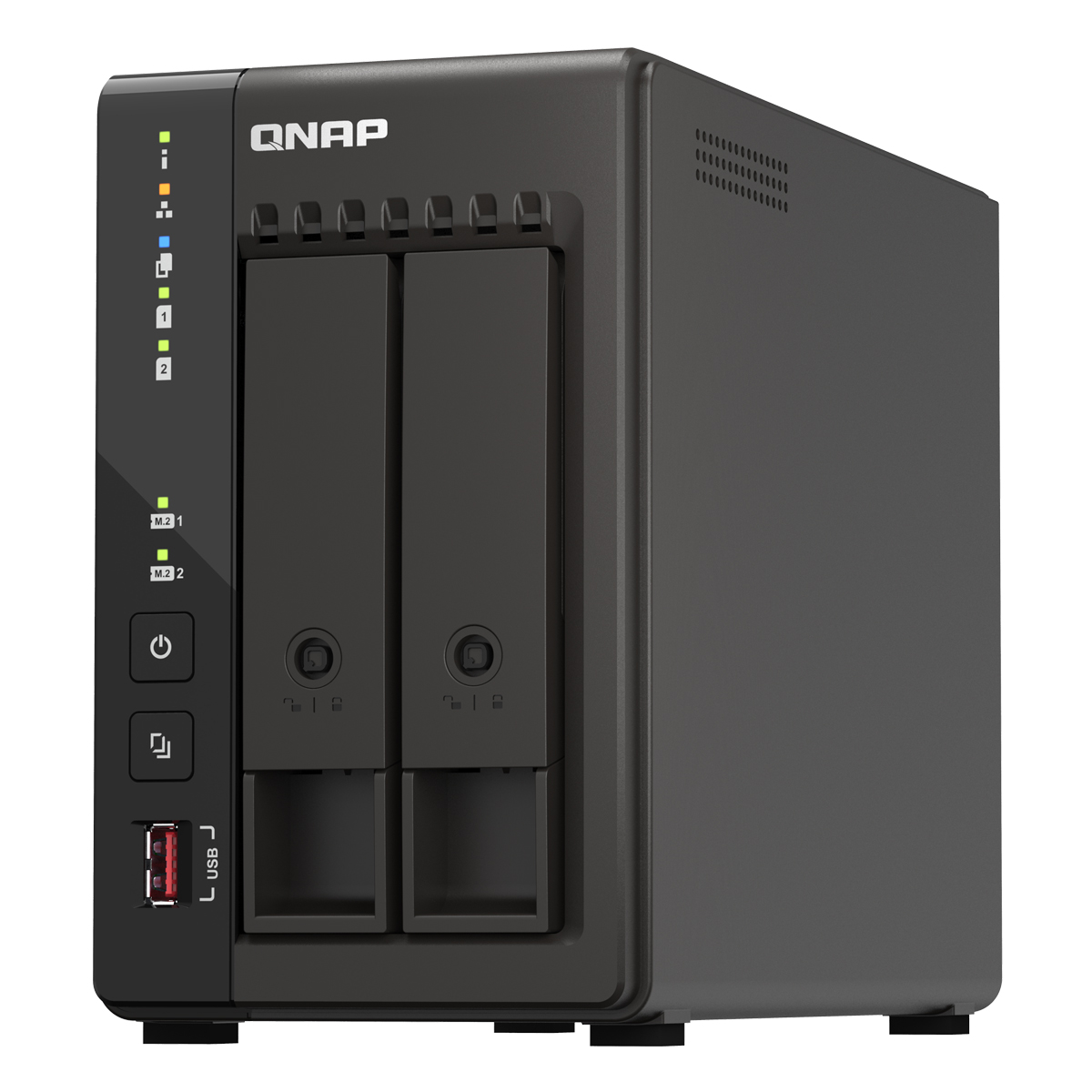 QNAP TS-253E-8G 8TB WD Red Plus NAS-Bundle NAS inkl. 2x 4TB WD Red Plus 3.5 Zoll SATA Festplatte