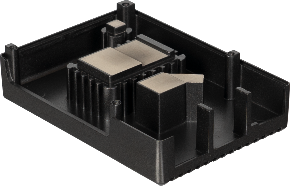 Joy-iT aluminum housing for Raspberry Pi 5 – Black