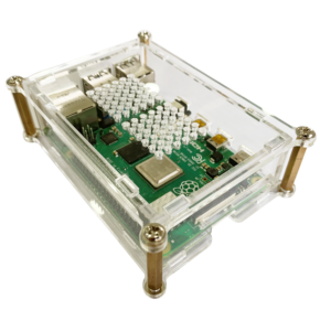 Joy-iT Acrylgehäuse für Raspberry Pi 4 mit Metallschrauben – (103x76x35 mm)