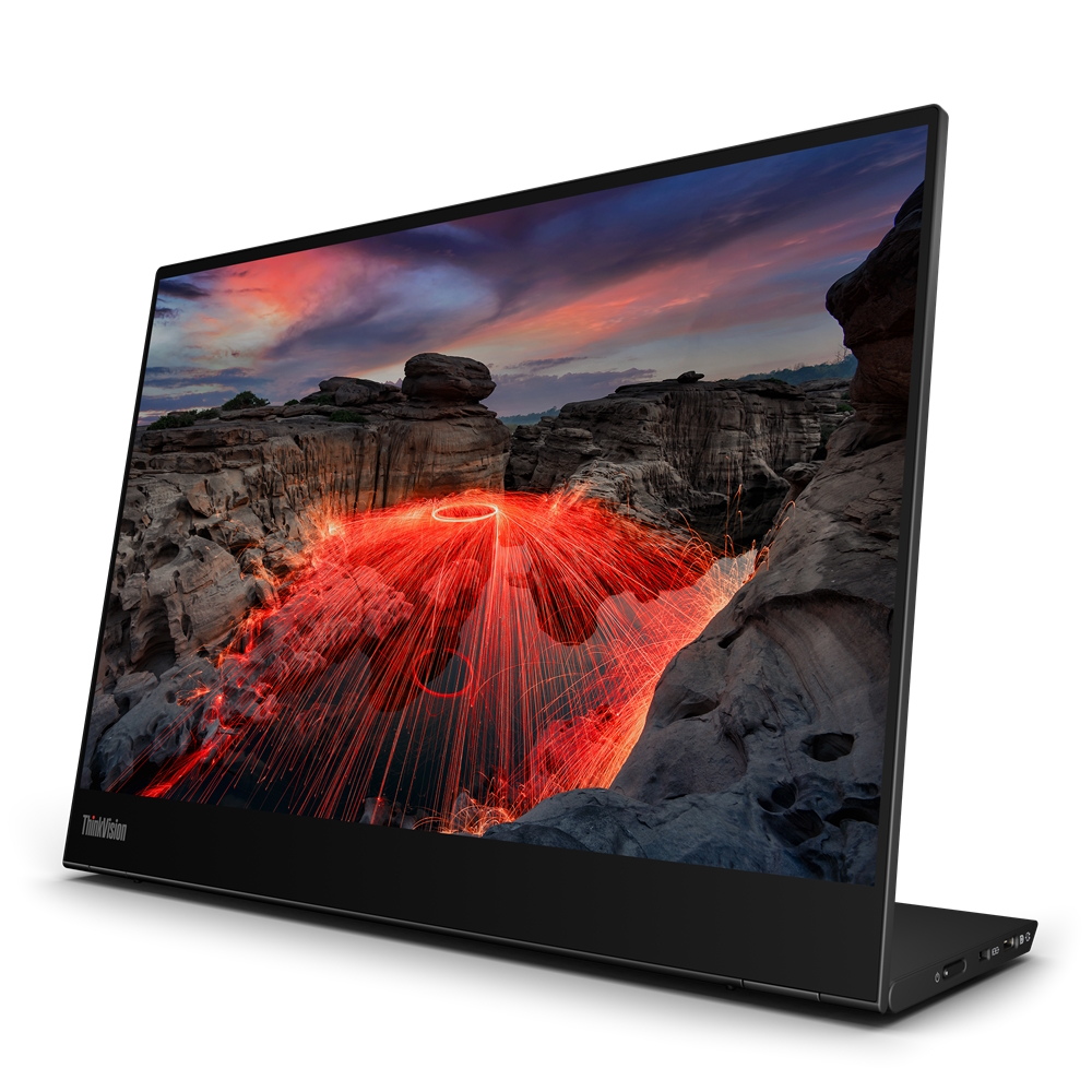 Lenovo ThinkVision M14T Mobile Monitor – IPS panel, touch screen 1xProtect Bag, Touch Pen, L-Shape Dongle