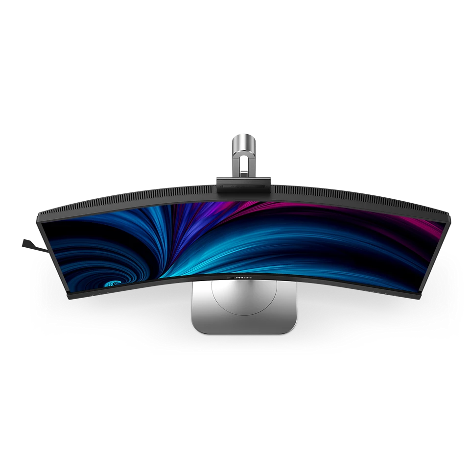 Philips 34B2U6603CH 34 Zoll WQHD Curved Monitor, höhenverstellbar, Lautsprecher, 5 MP Webcam, Noise Cancellation, HDR400 (3440x1440, 120 Hz, 2x HDMI