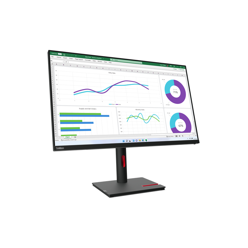 ThinkVision T32h-30 Business Monitor - QHD IPS Panel Höhenverstellbar, USB-C, Power Delivery 90W, RJ45