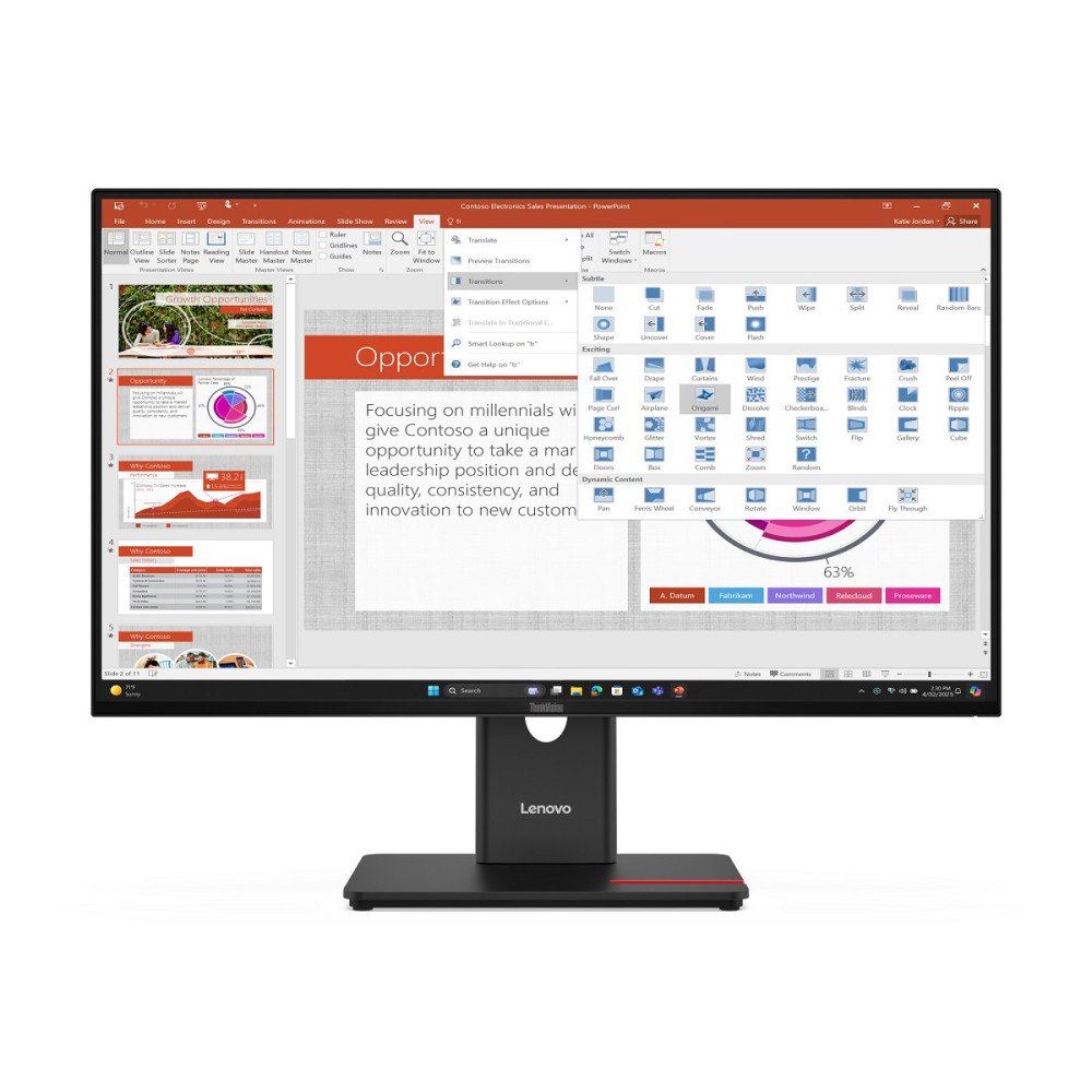 Lenovo ThinkVision T27-40 - LED-Monitor - Full HD (1080p) - 68.6 cm (27")