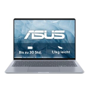 ASUS Zenbook 14 UX3480QA-SF003W, 14″, Snapdragon X X1-26-100, 16 GB, 512 GB SSD, Qualcomm Adreno, Windows 11 Home