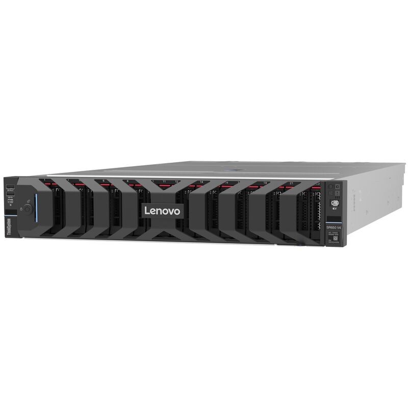 Lenovo ThinkSystem SR650 V4 - Server - Rack-Montage - 2U - zweiweg - 1 x Xeon 6515P - RAM 32 GB - SAS 6.4 cm (2.5")