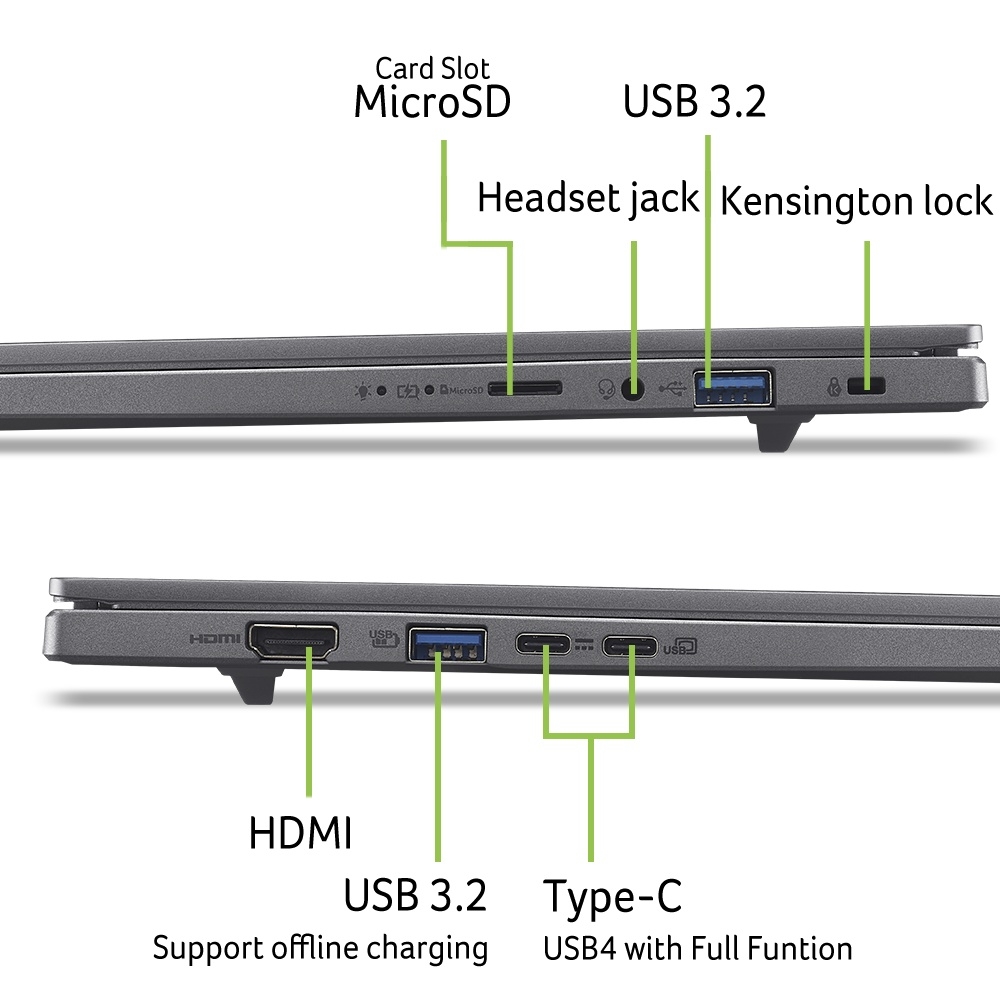 Acer Aspire 16 AI (A16-A71M-R93M) Copilot+PC 16,0″ WUXGA, 120Hz, IPS, Ryzen AI 5-430, 16GB RAM, 512GB SSD, Windows 11