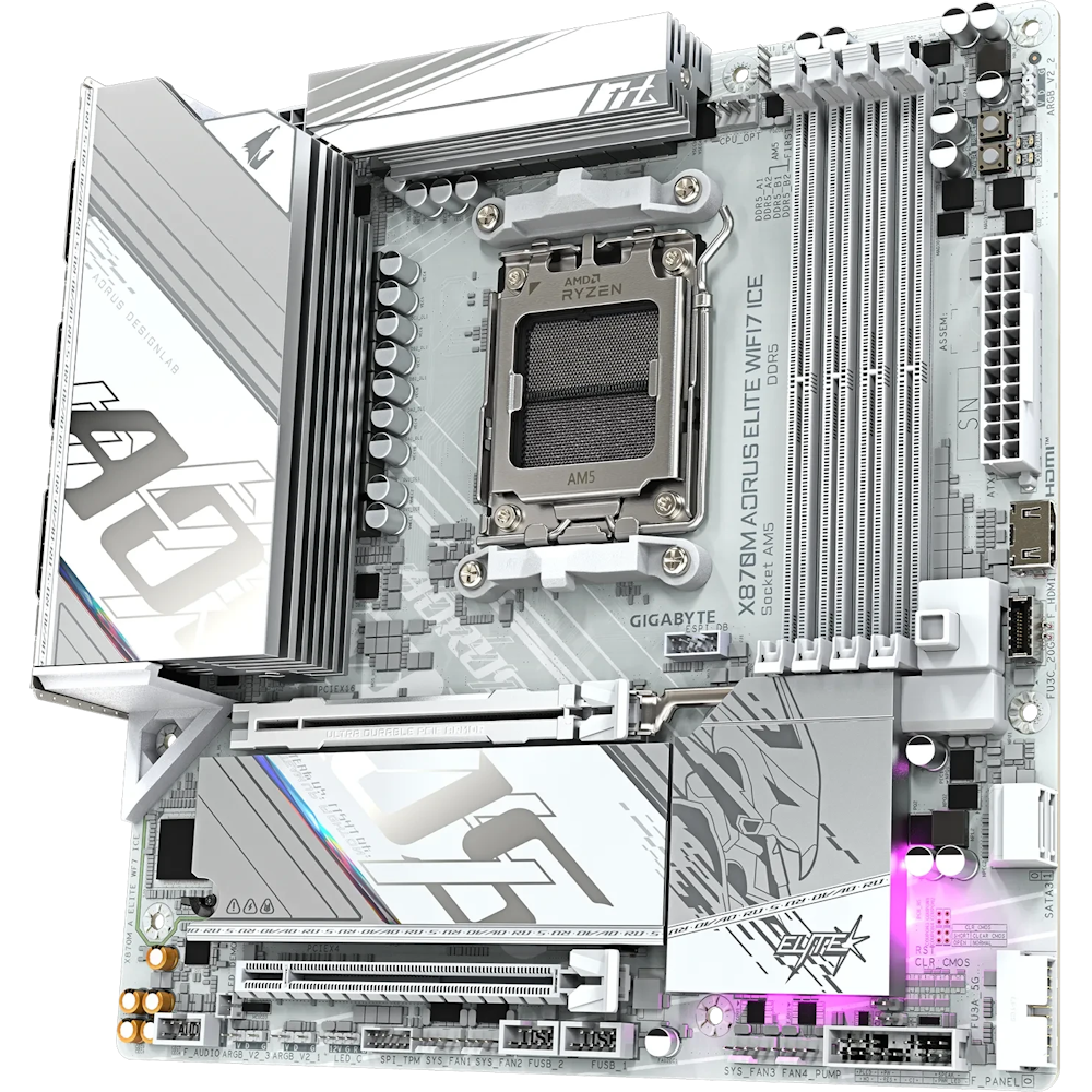 GIGABYTE X870M AORUS Elite WIFI7 ICE Mainboard Sockel AM5