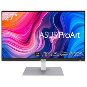 ASUS ProArt Display PA279CV, 27″ 4K UHD IPS, 60 Hz, 5 ms, 100% sRGB, USB-C 65 W, HDR10, 2x HDMI, DisplayPort