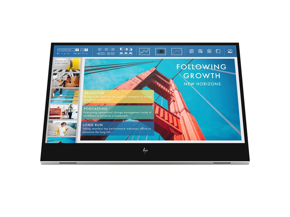 HP E14 G4 Portable Monitor, 14" Full HD IPS, 60 Hz, 400 cd/m², 5 ms, 2× USB-C, 65 W Power Pass-Through