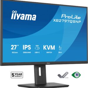 iiyama ProLite XB2797QSNP-B1 – 68.6 cm (27″) 2560 x 1440 Pixel Quad HD LED Black