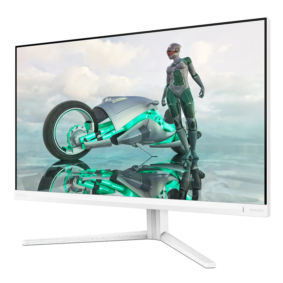 Philips Evnia 27M2N3201A 27 Zoll Full HD Gaming Monitor, 180 Hz, 0.5 ms, FreeSync Prem., G-Sync Comp., HDR10 (1920x1080, 2x HDMI, DisplayPort) weiss