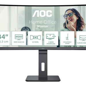 AOC Pro-line CU34P3CV – P3 Series – LED monitor – curved – 86.36 cm (34″)