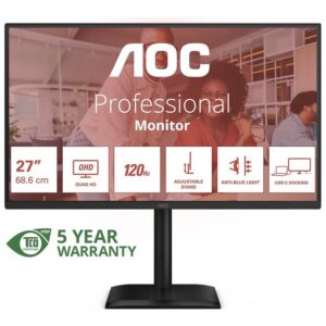 AOC Q27E4CV – LED-Monitor – 68.6 cm (27″) – 2560 x 1440 QHD @ 120 Hz