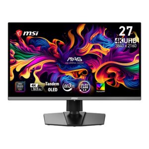 MSI MAG 272UPDE QD-OLED E16, 26.5″ QD-OLED, 4K UHD, 165 Hz, 0.03 ms, G-SYNC Compatible, 2x HDMI 2.1, DP 1.4a