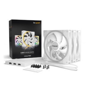 be quiet! LIGHT WINGS WHITE 140mm PWM | 3er-Pack Gehäuselüfter