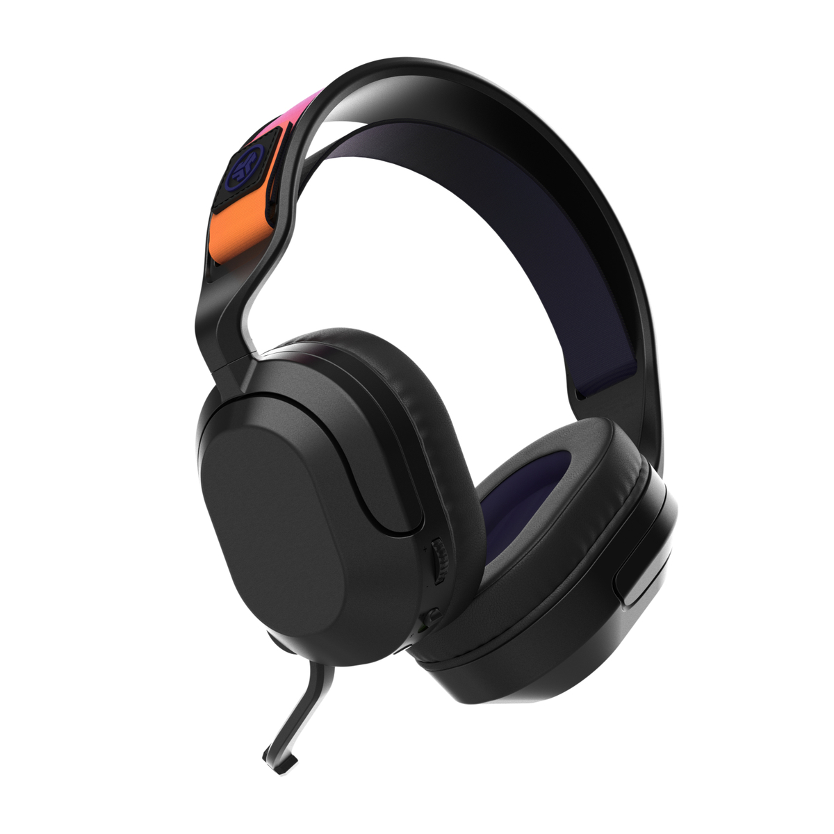 Jlab Nightfall Wireless Gaming Headset Black Dual Wireless Connections via USB or Bluetooth, Rotatable Microphone, up to 70 hours. Battery life