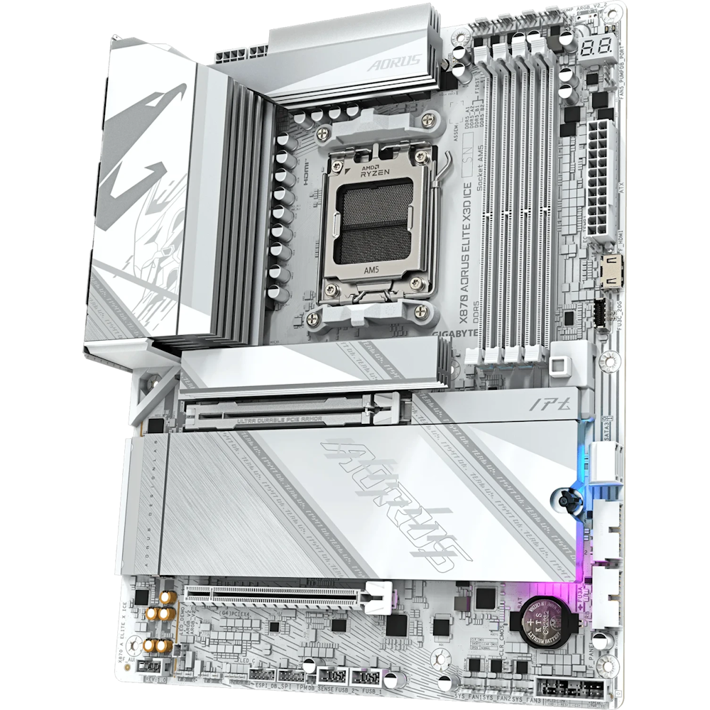 GIGABYTE X870 AORUS Elite X3D ICE Mainboard Base AM5
