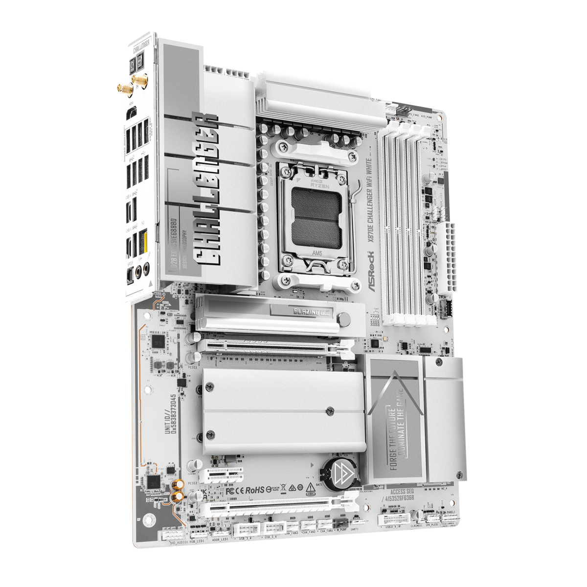 ASRock X870E Challenger WiFi White Mainboard Sockel AM5