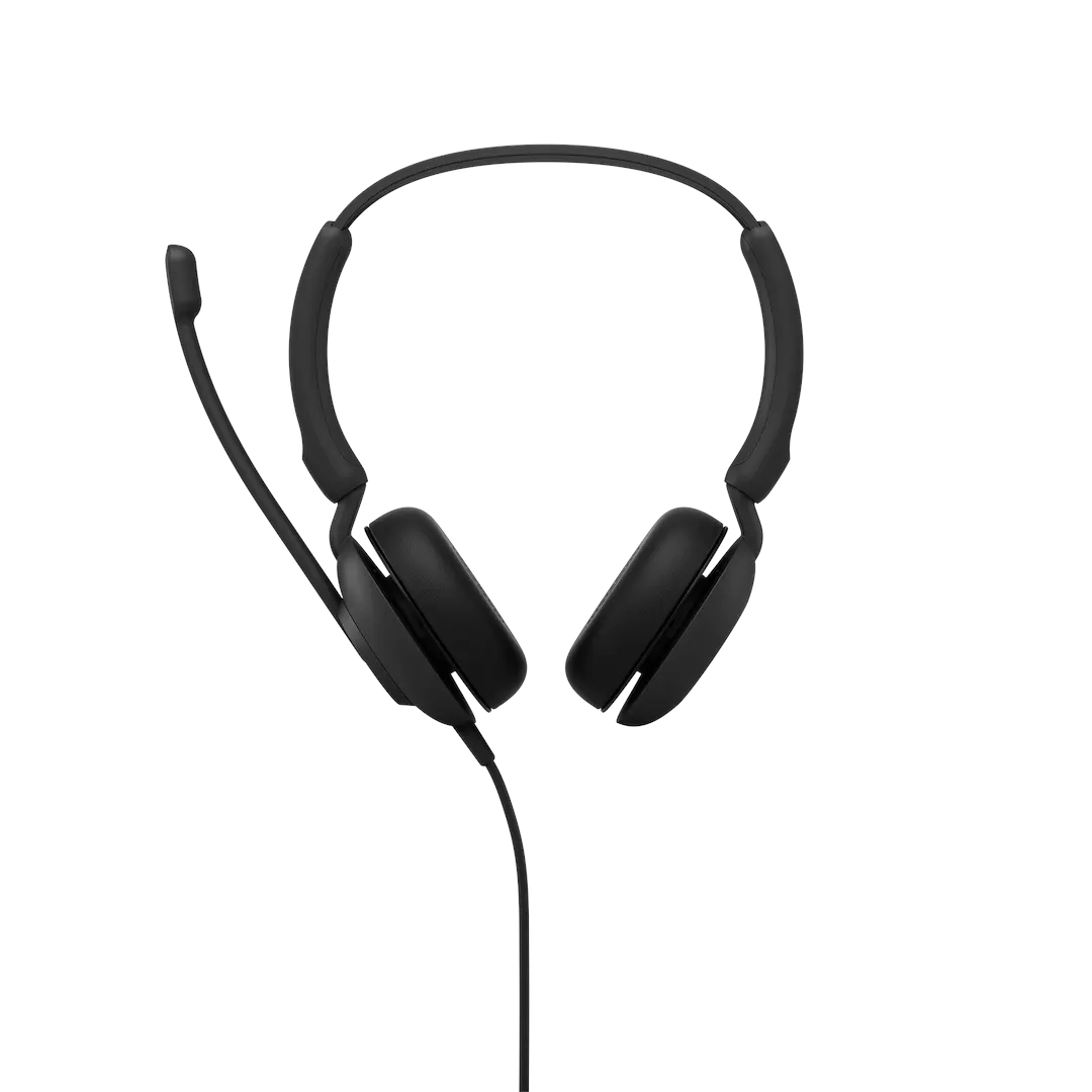 Jabra Evolve 10 stereo headset, USB-A port microphone with noise cancellation. Adaptable microphone arm