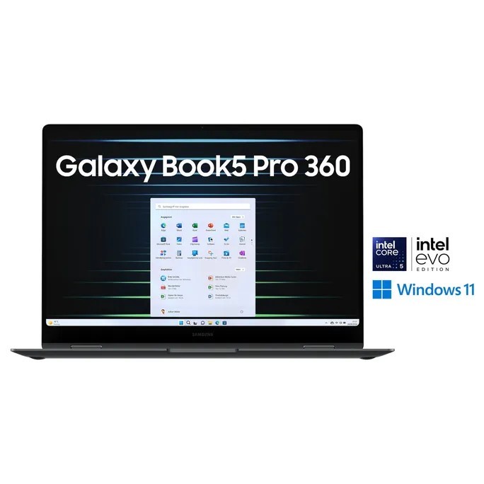 Samsung Galaxy Book5 Pro 360 - 16", Intel Core Ultra 5 226V, 16 GB RAM, 512 GB SSD, Windows 11 Home