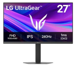 LG UltraGear 27G440A-B, 27″ Full HD IPS, 240 Hz, 1 ms GtG, G-SYNC Compatible, FreeSync Premium, HDR10